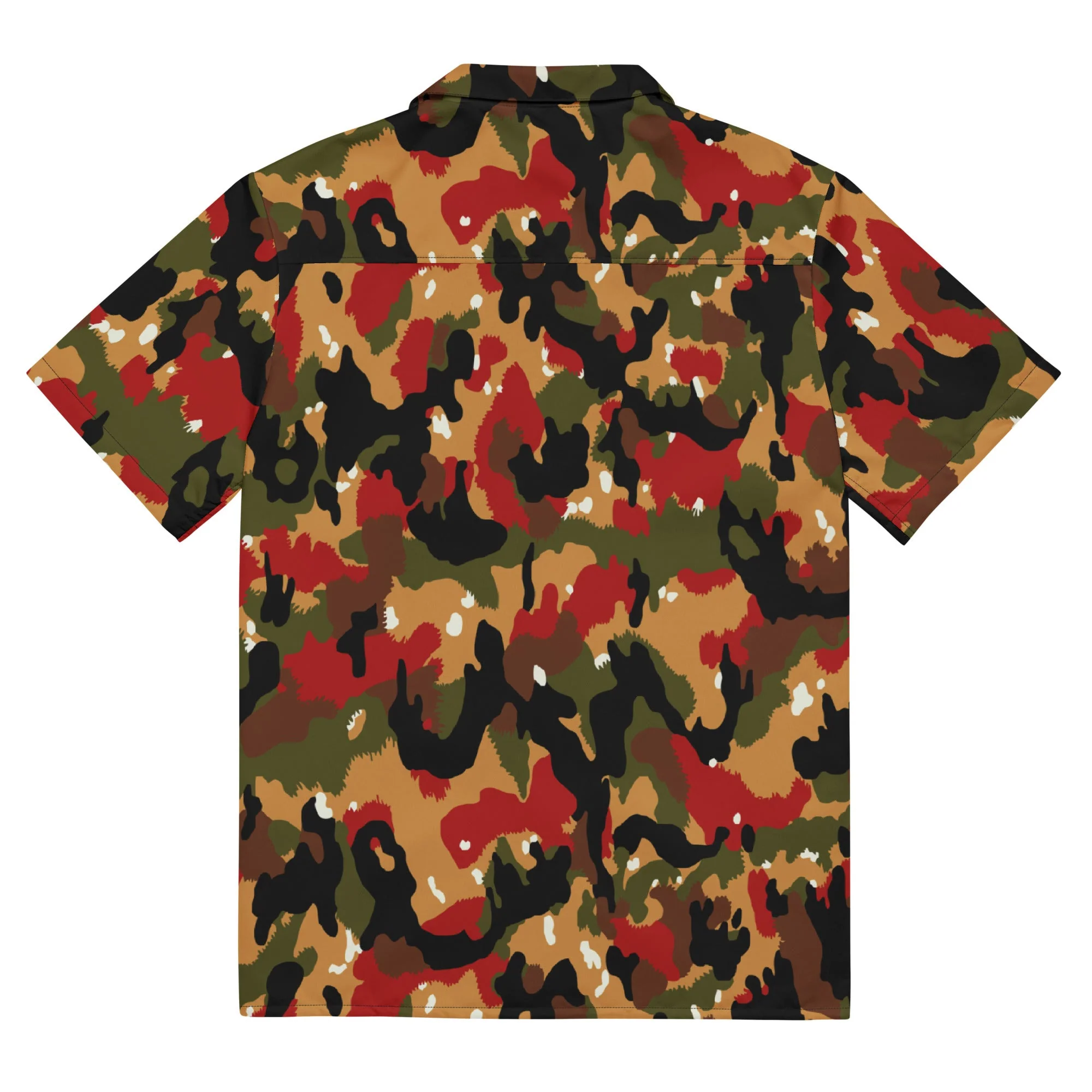 Swiss TAZ 83 Alpenflage CAMO Unisex Short-Sleeve Button Shirt - Image 5