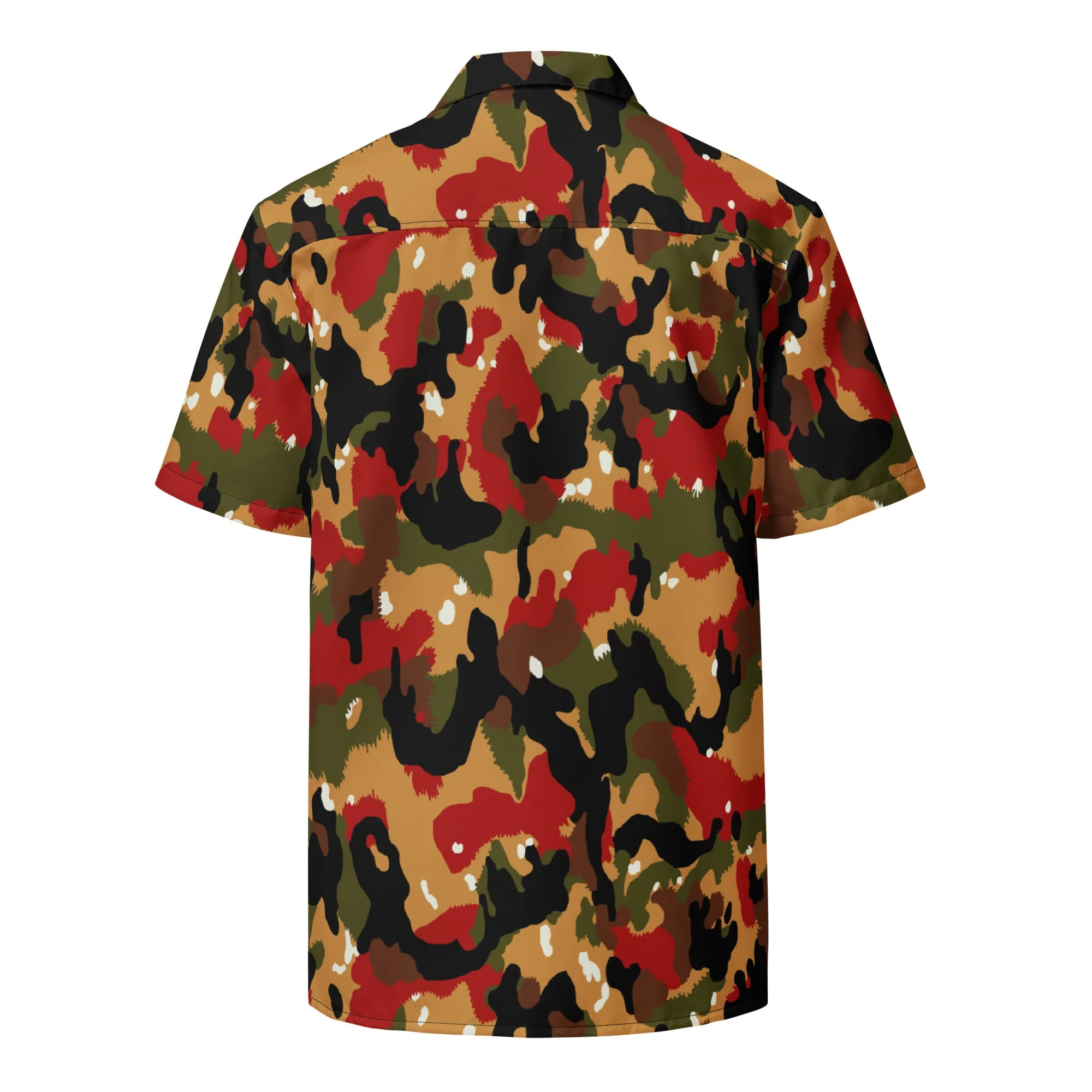 Swiss TAZ 83 Alpenflage CAMO Unisex Short-Sleeve Button Shirt - Image 8