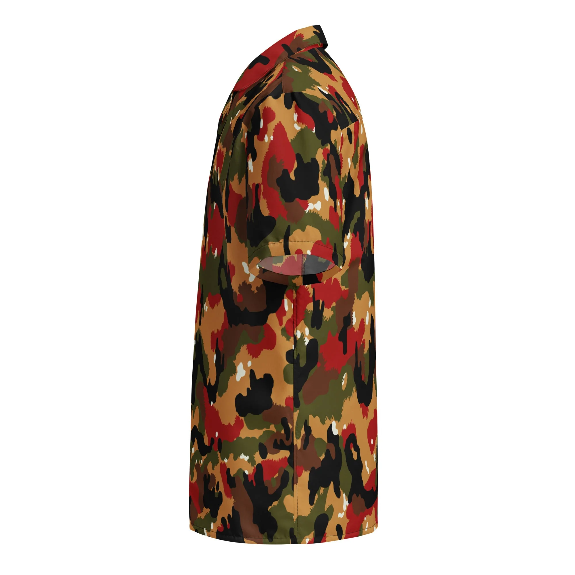 Swiss TAZ 83 Alpenflage CAMO Unisex Short-Sleeve Button Shirt - Image 9