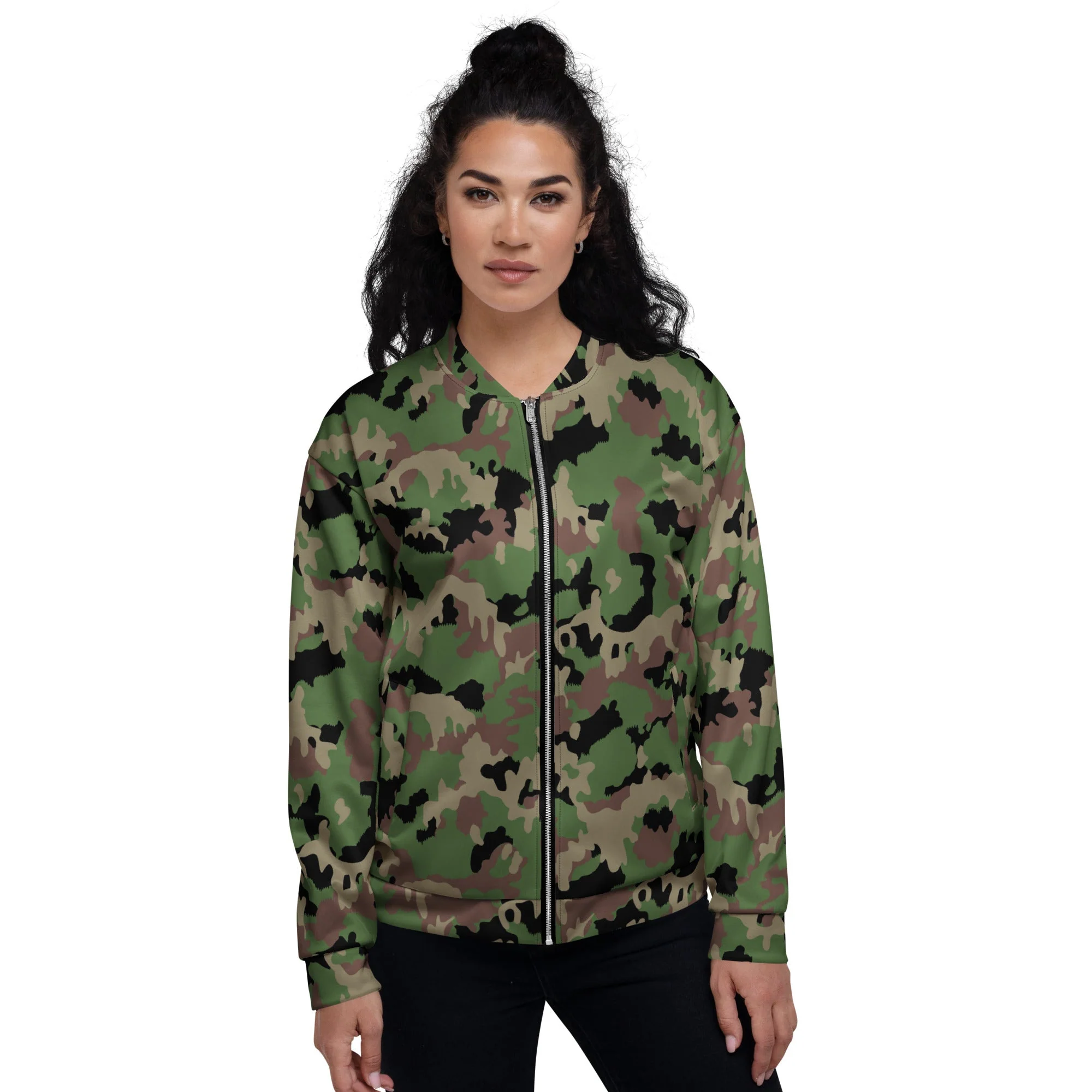 Swiss TAZ 90 CAMO Unisex Bomber Jacket - Image 3