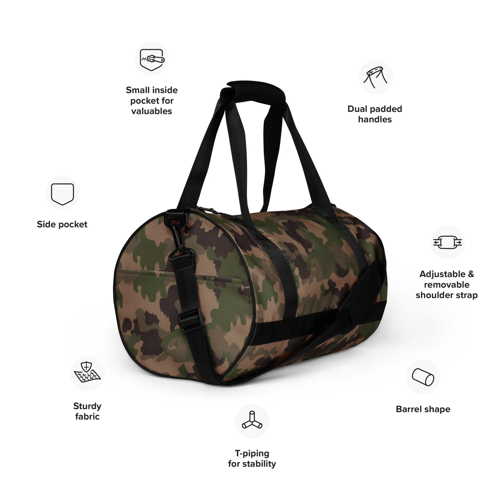 Swiss TAZ 16 Multiumfeld-Tarnmuster CAMO Gym Bag - Image 2