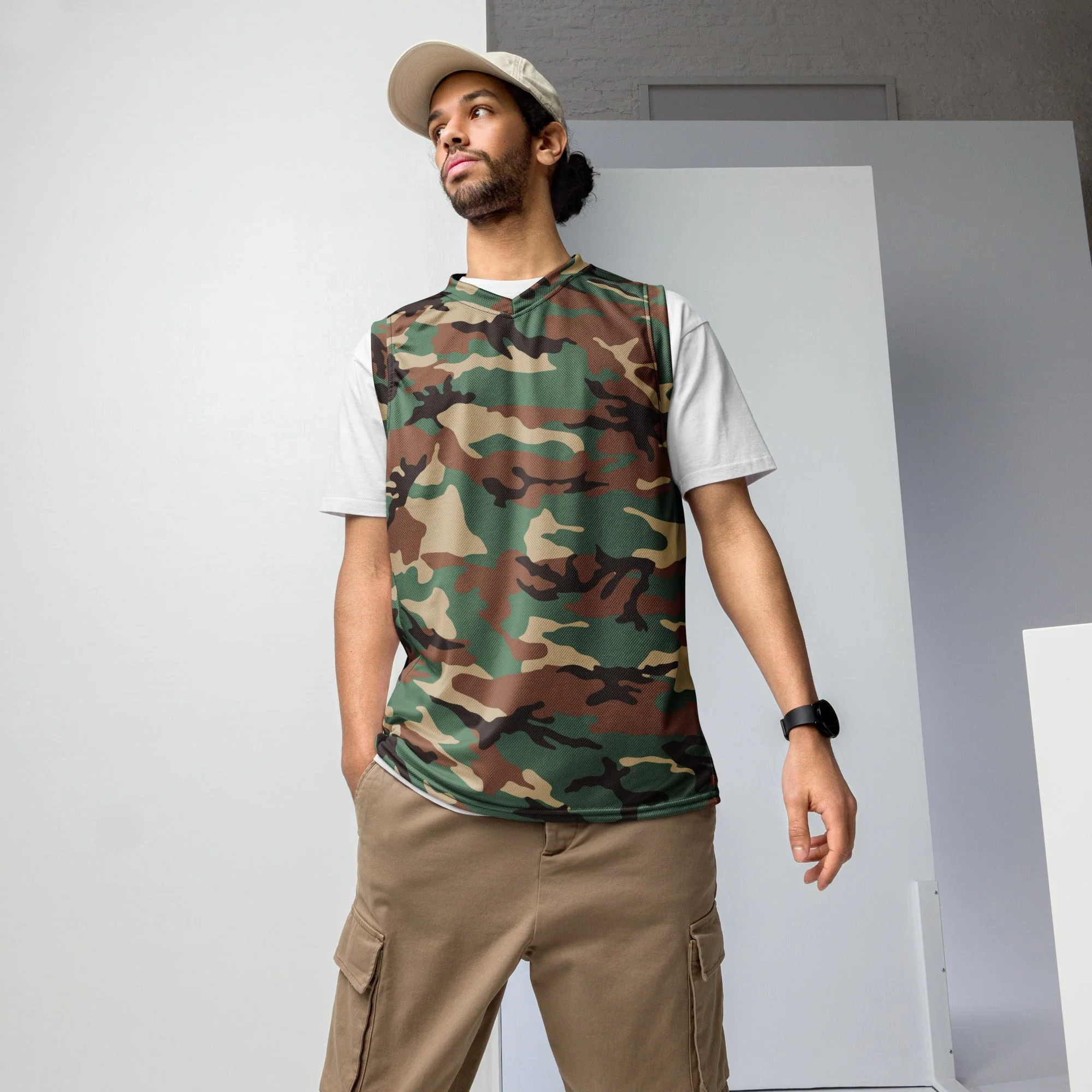 Syrian ERDL Leaf Woodland CAMO Unisex Basketball Jersey