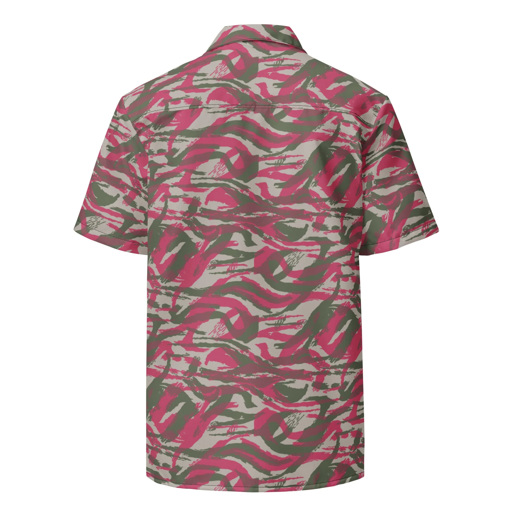 Syrian Lizard Red CAMO Unisex Short-Sleeve Button Shirt - Image 10