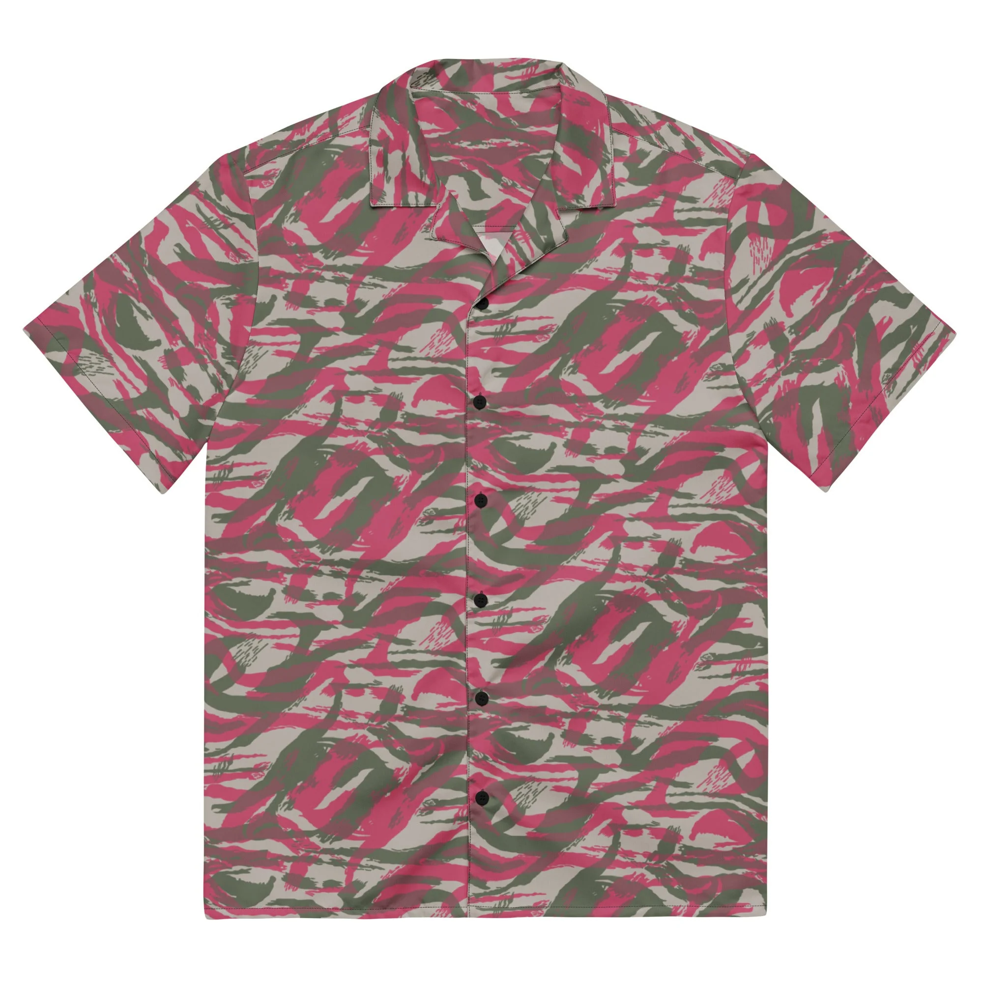 Syrian Lizard Red CAMO Unisex Short-Sleeve Button Shirt - Image 3