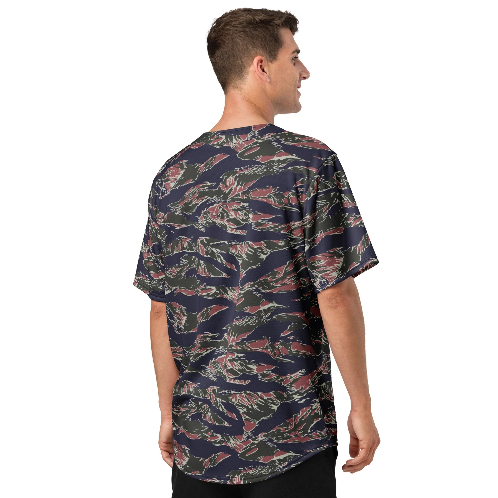 Thailand Tiger Stripe CAMO Unisex Baseball Jersey - Image 9