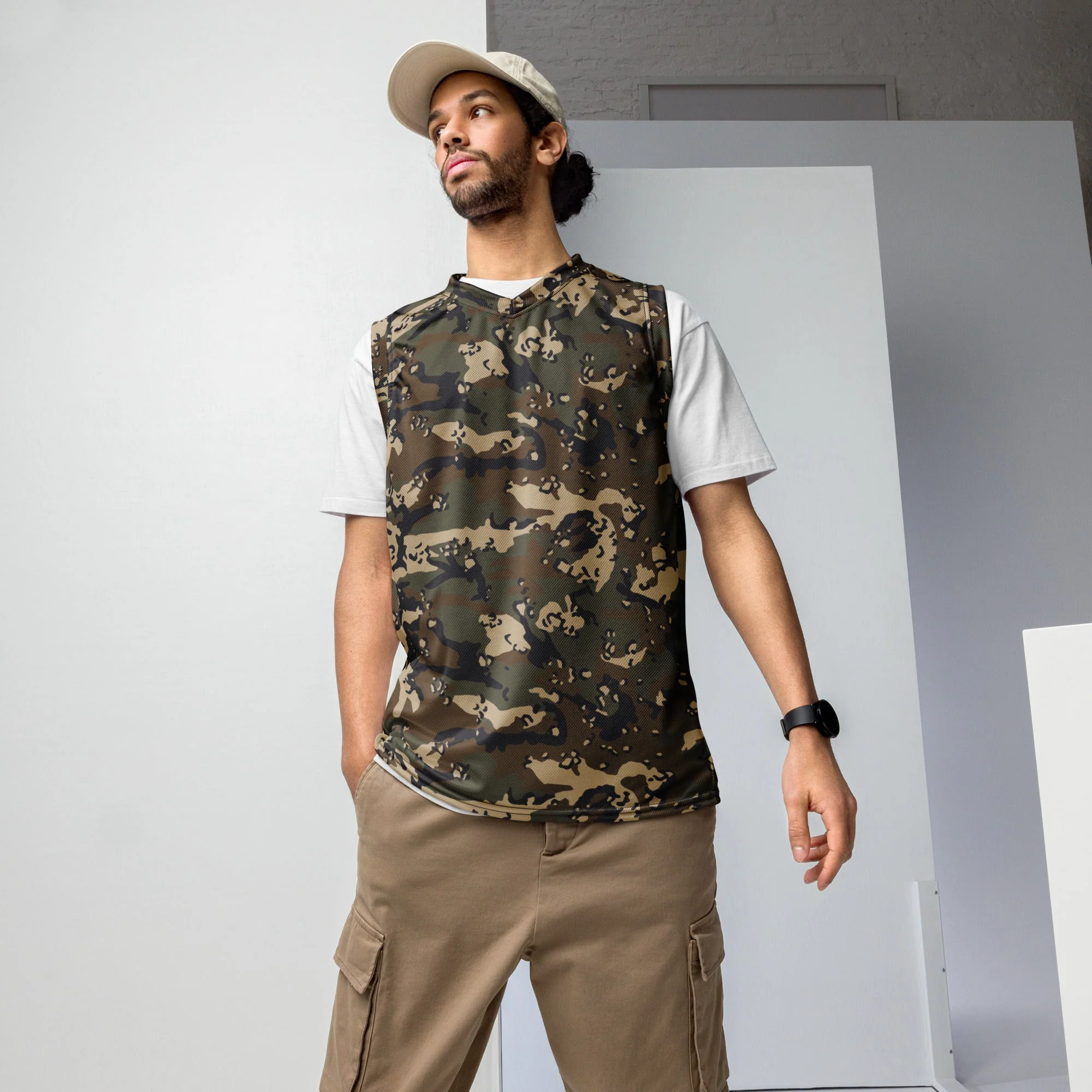 Chocolate Chip Woodland CAMO Unisex Basketball Jersey