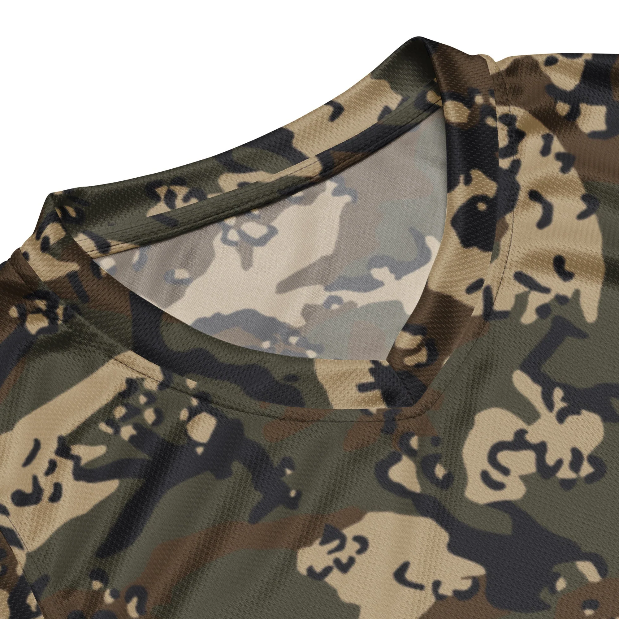 Chocolate Chip Woodland CAMO Unisex Basketball Jersey - Image 4