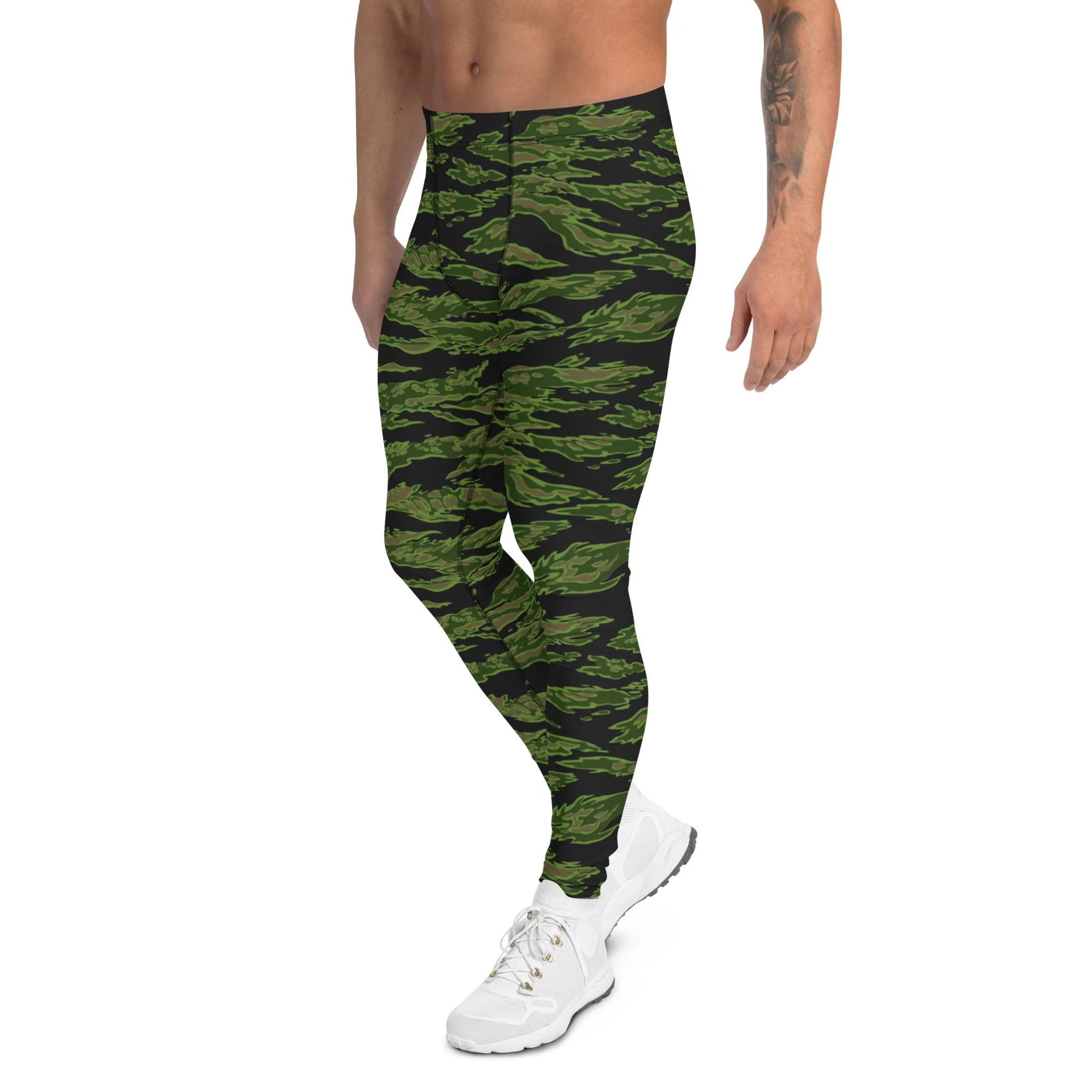 Canadian Tiger Stripe CAMO Mens Leggings - Image 4