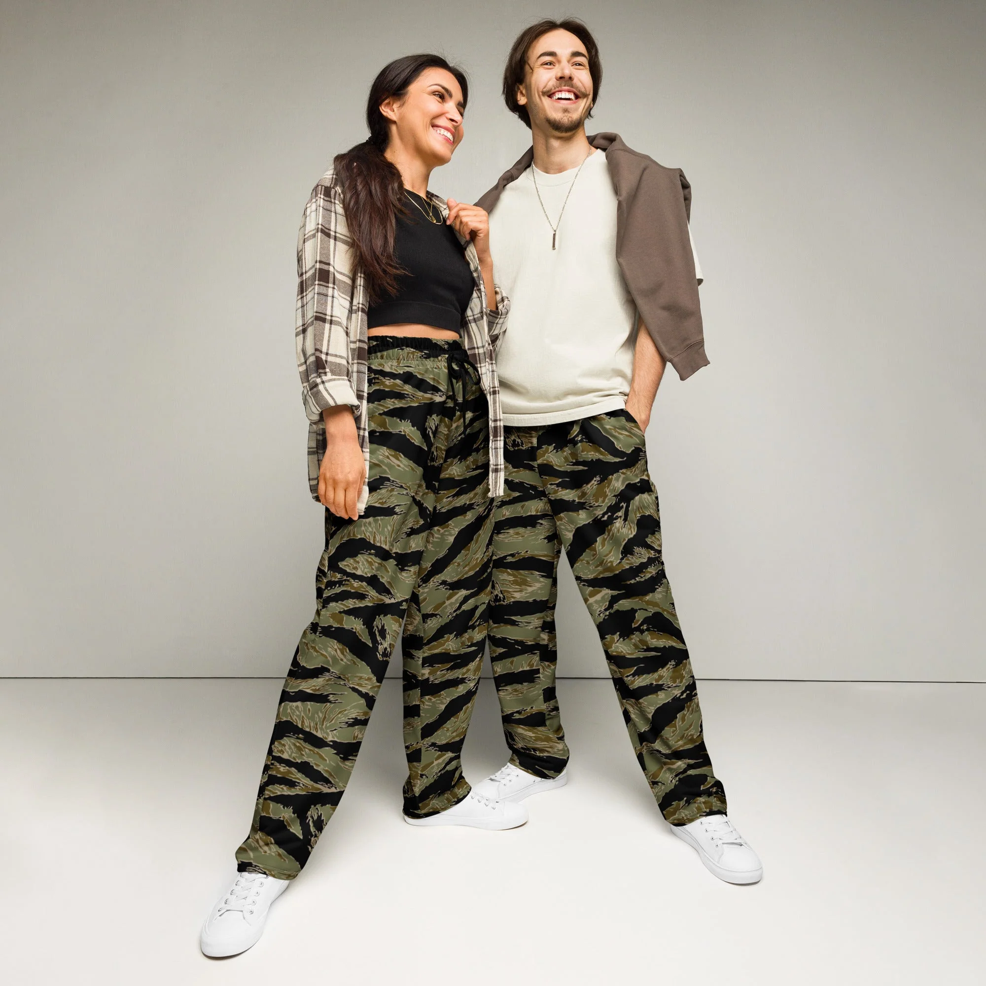American Tiger Stripe Special Forces Advisor Sparse CAMO Unisex Wide-Leg Joggers