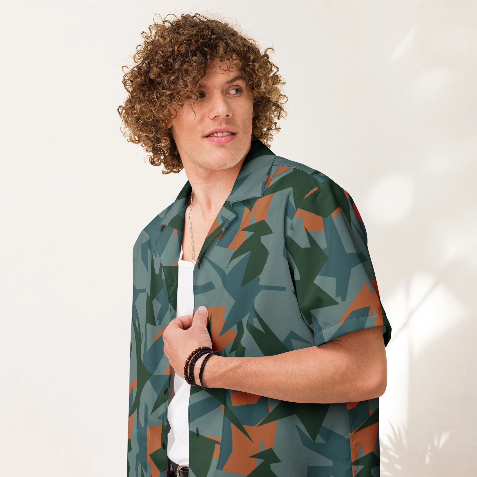 Titanfall Splinter Contrast CAMO Unisex Short-Sleeve Button Shirt