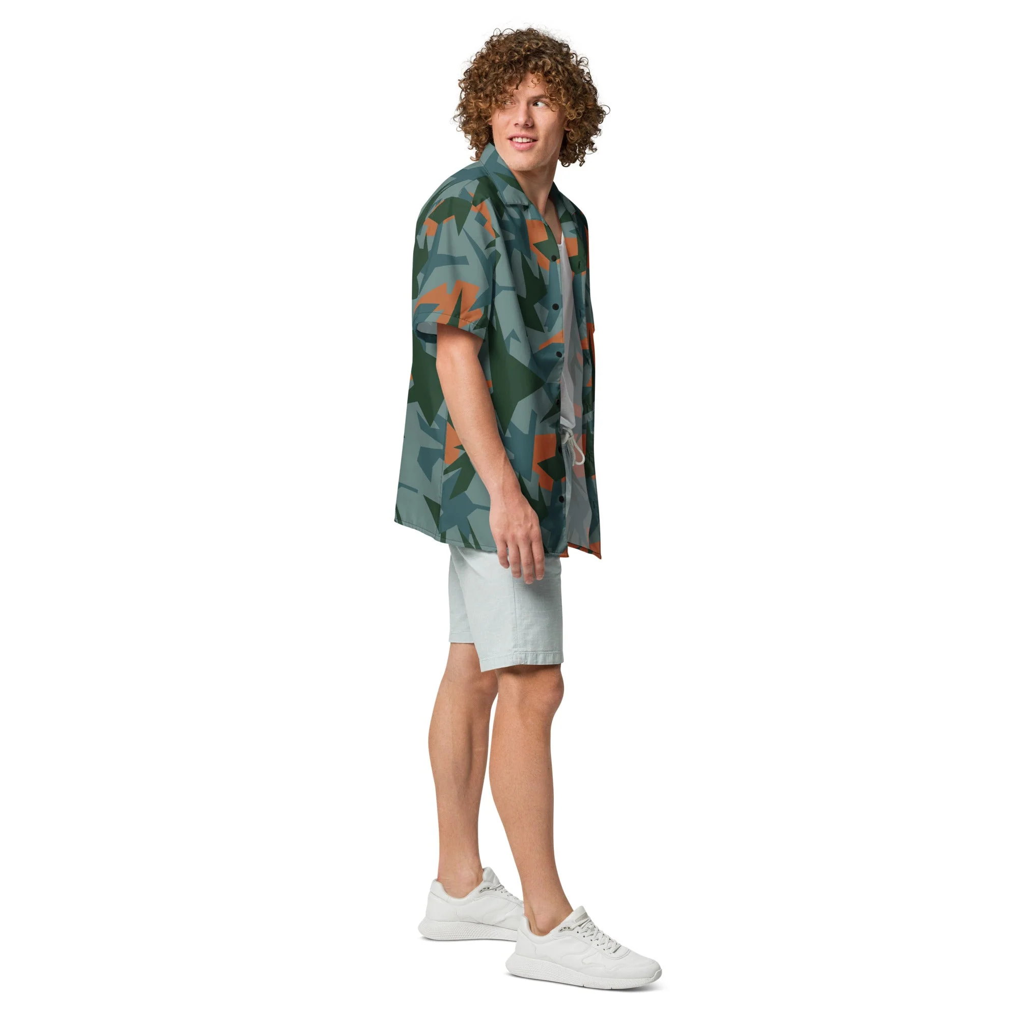 Titanfall Splinter Contrast CAMO Unisex Short-Sleeve Button Shirt - Image 13