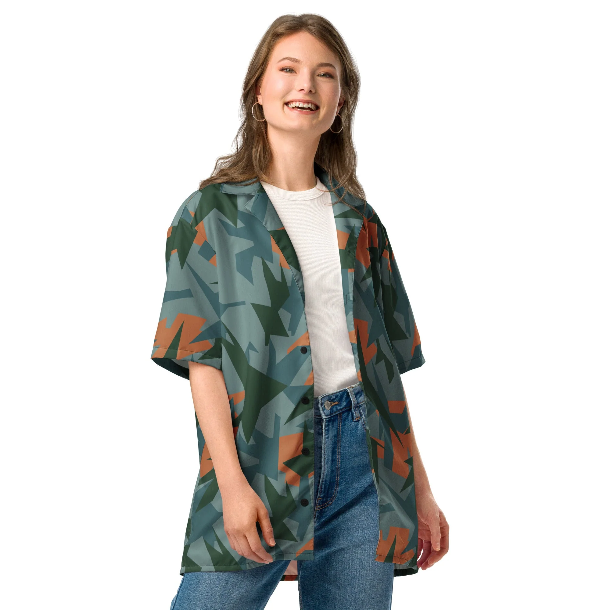 Titanfall Splinter Contrast CAMO Unisex Short-Sleeve Button Shirt - Image 14