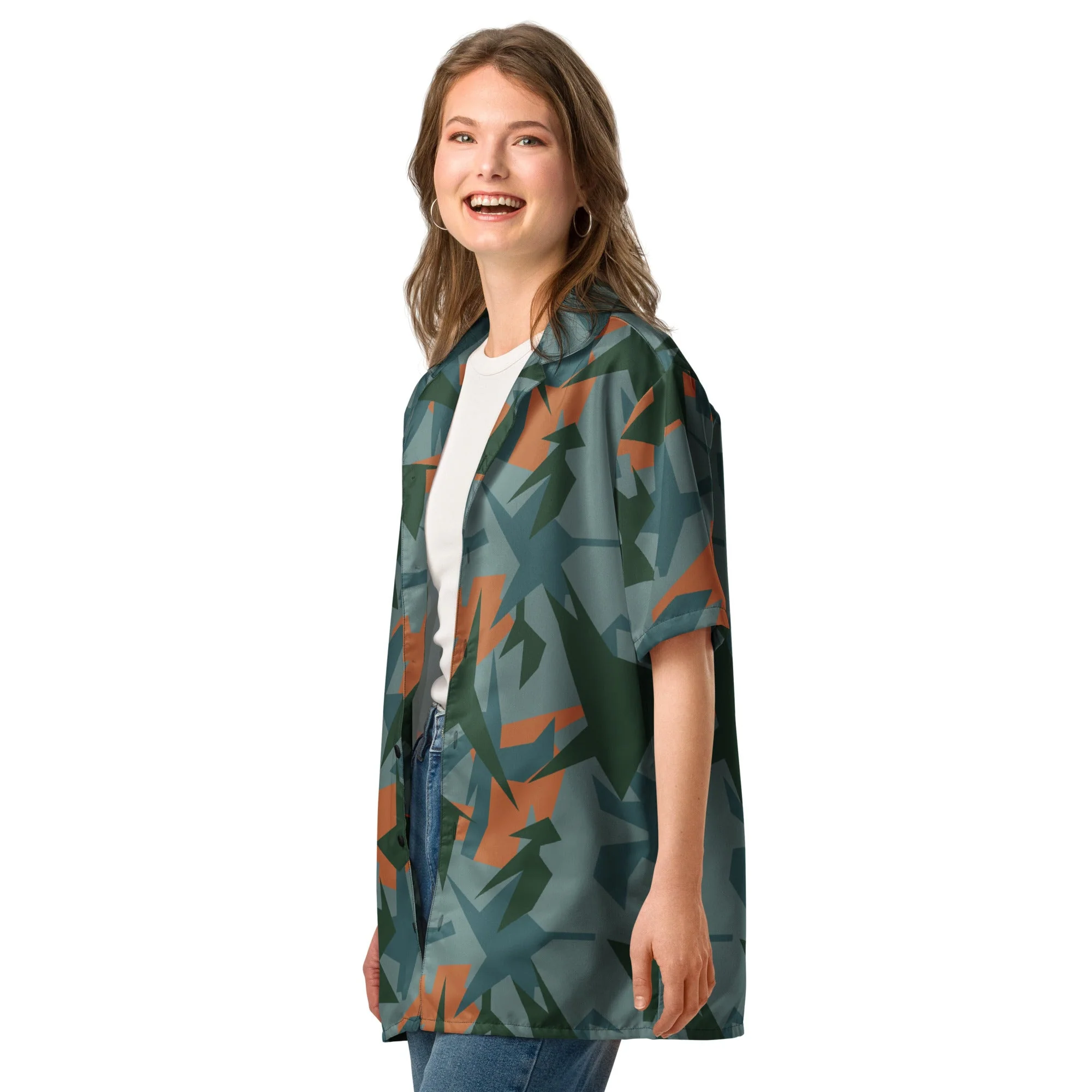 Titanfall Splinter Contrast CAMO Unisex Short-Sleeve Button Shirt - Image 15