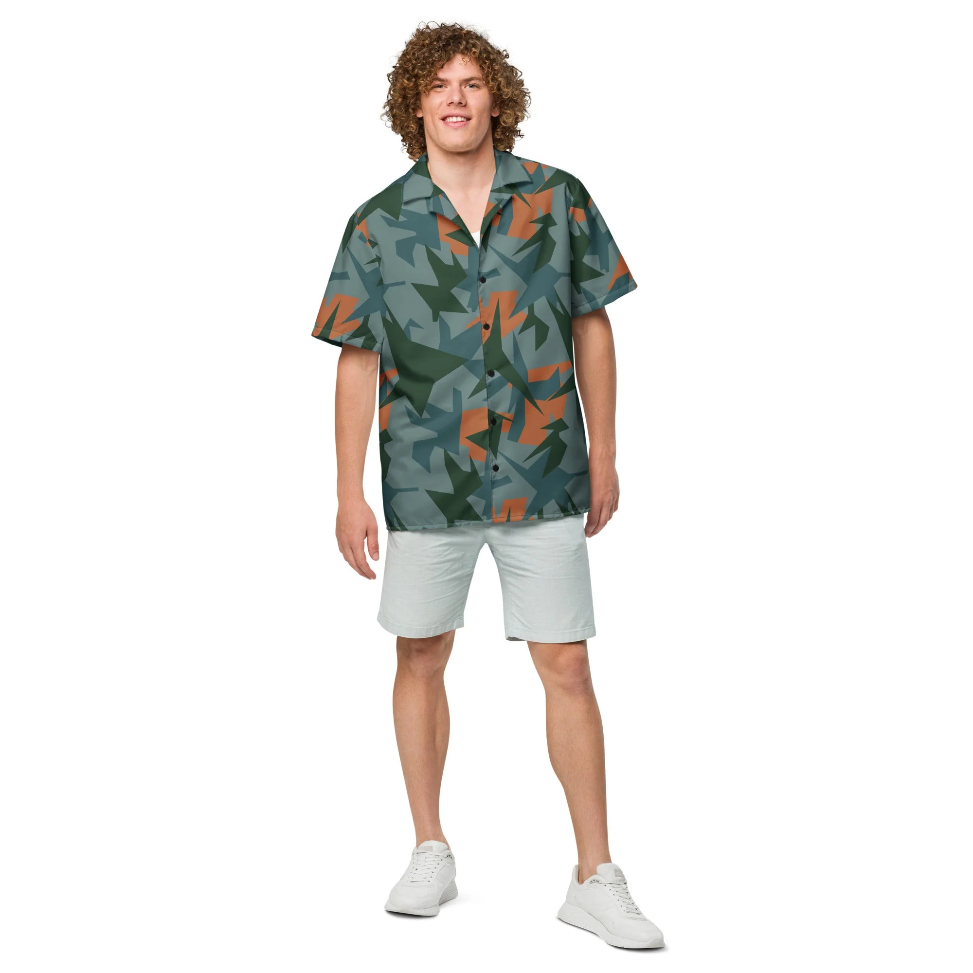 Titanfall Splinter Contrast CAMO Unisex Short-Sleeve Button Shirt - Image 6