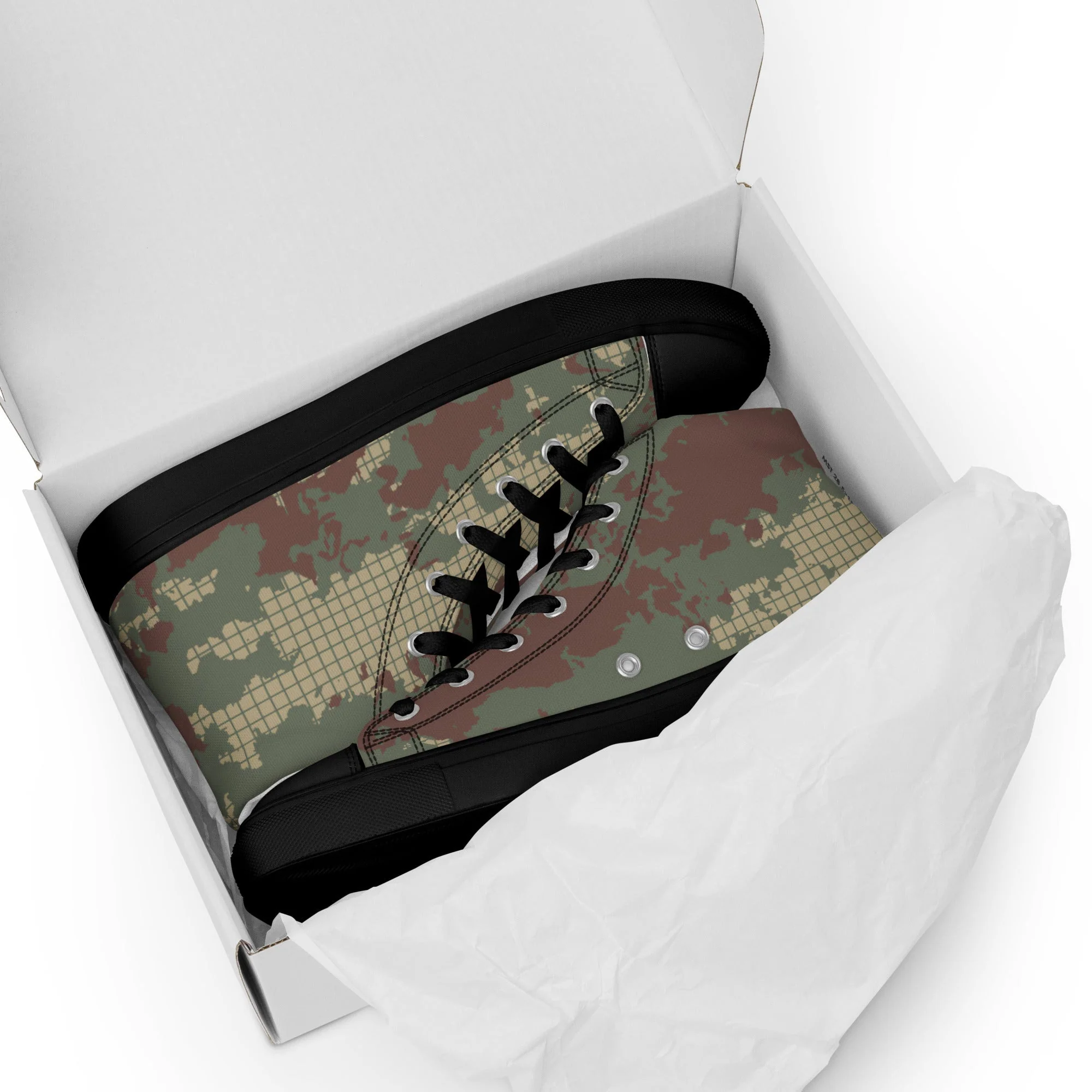 Turkish Multi-terrain CAMO Mens High-Top Canvas Shoes - Image 3