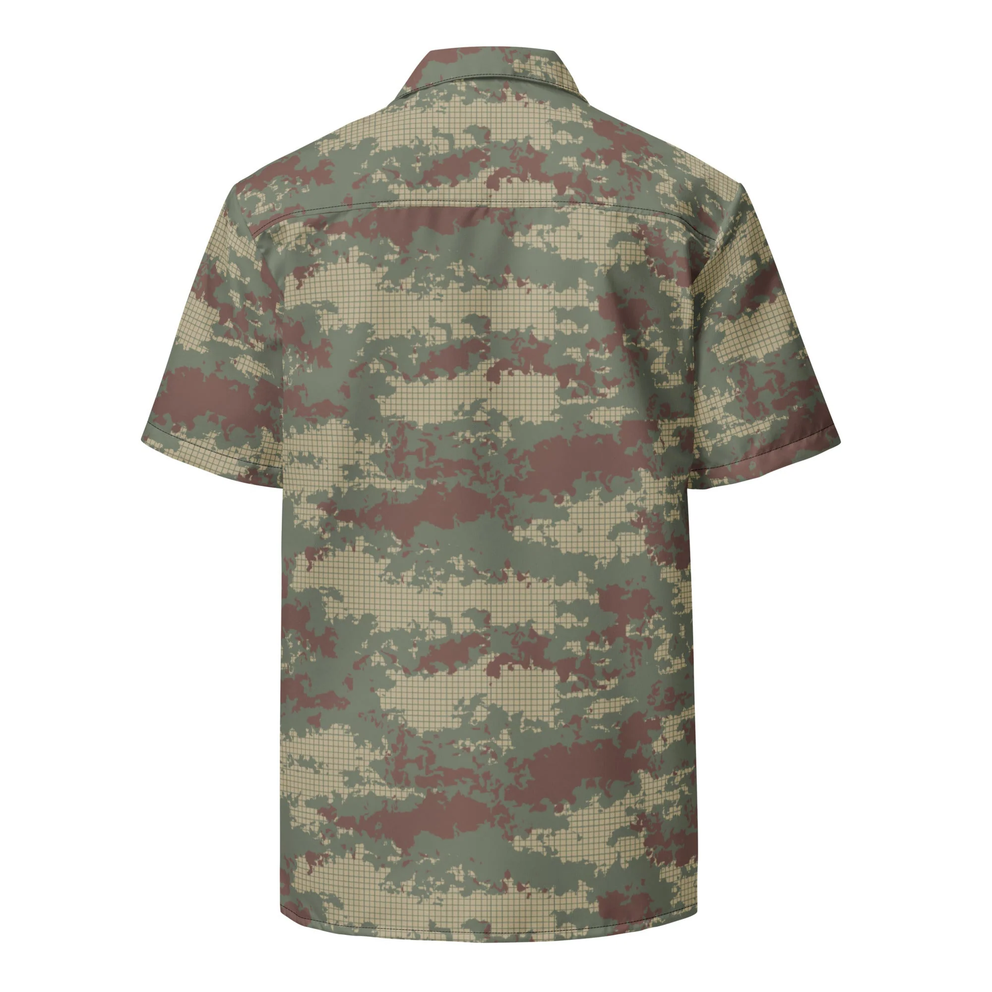 Turkish Multi-terrain CAMO Unisex Short-Sleeve Button Shirt - Image 10