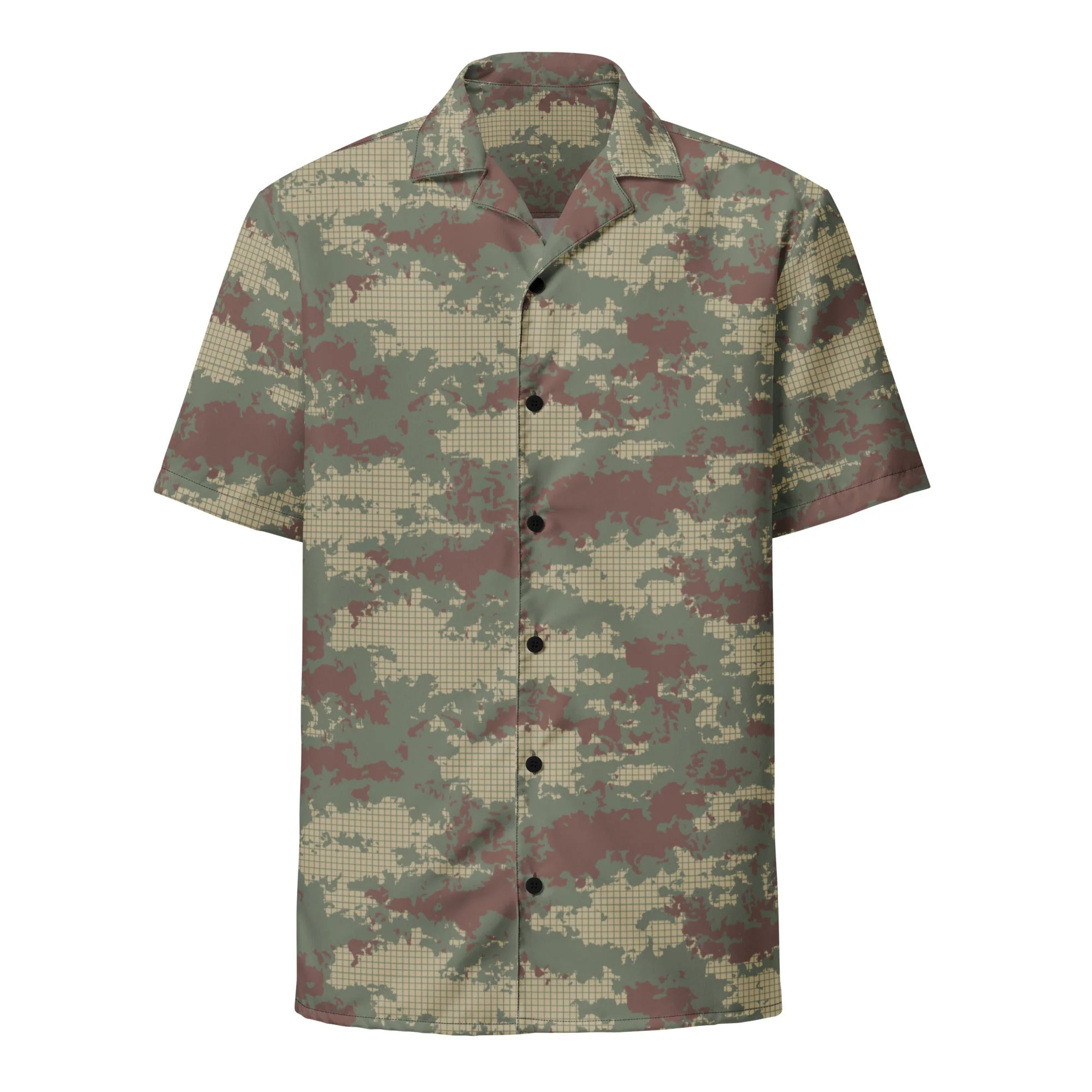 Turkish Multi-terrain CAMO Unisex Short-Sleeve Button Shirt - Image 11