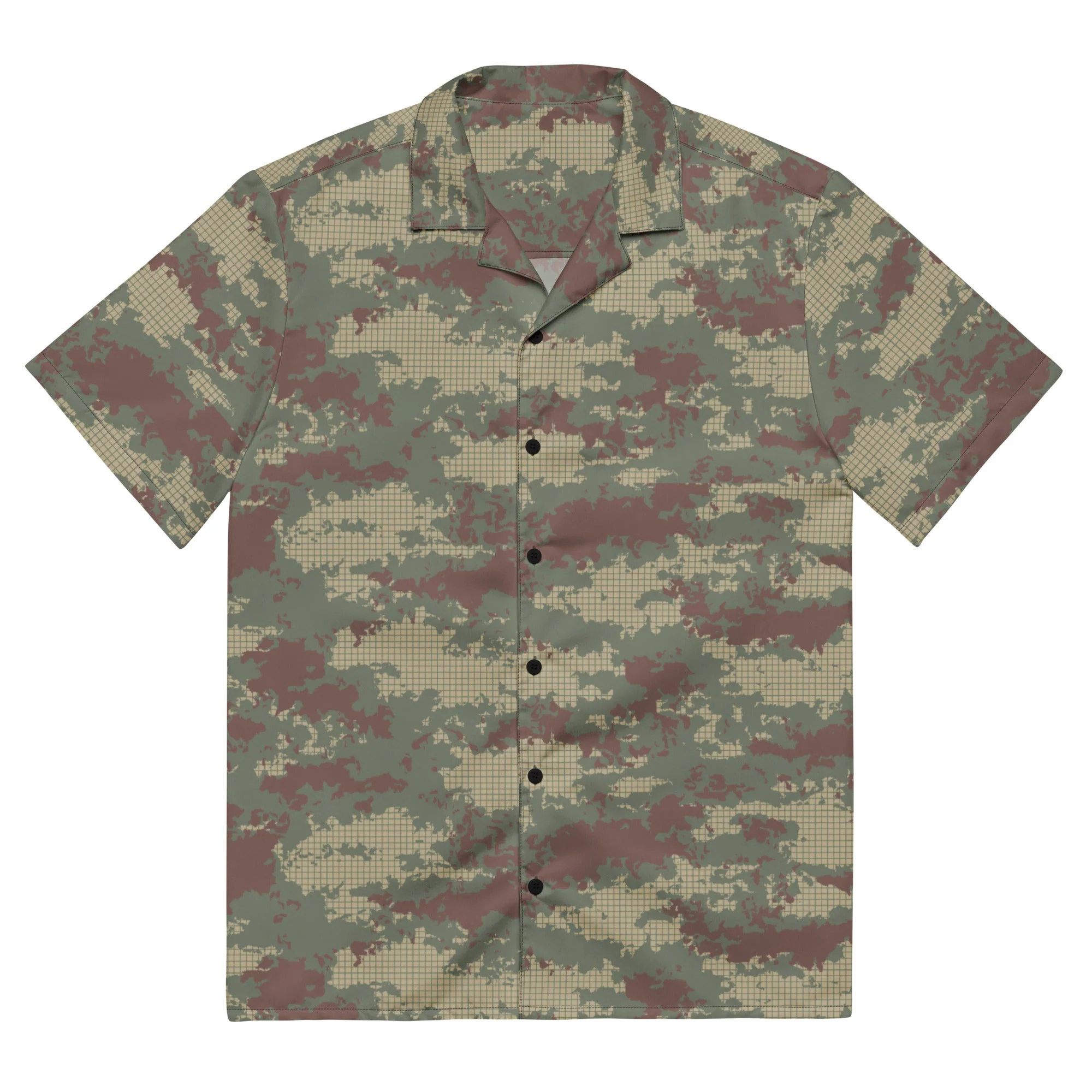Turkish Multi-terrain CAMO Unisex Short-Sleeve Button Shirt - Image 3