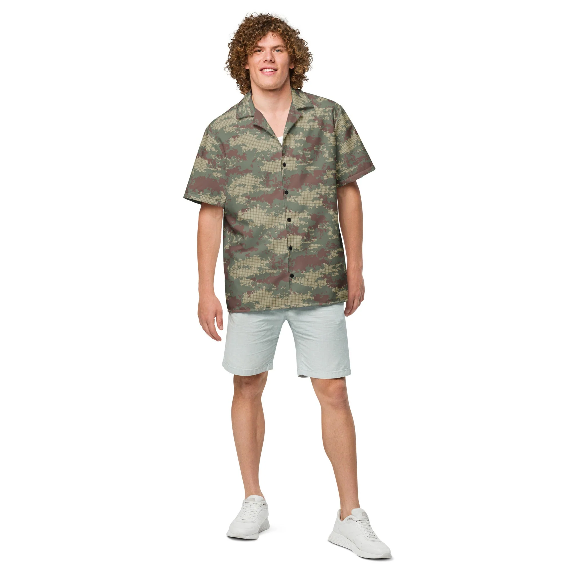 Turkish Multi-terrain CAMO Unisex Short-Sleeve Button Shirt - Image 4