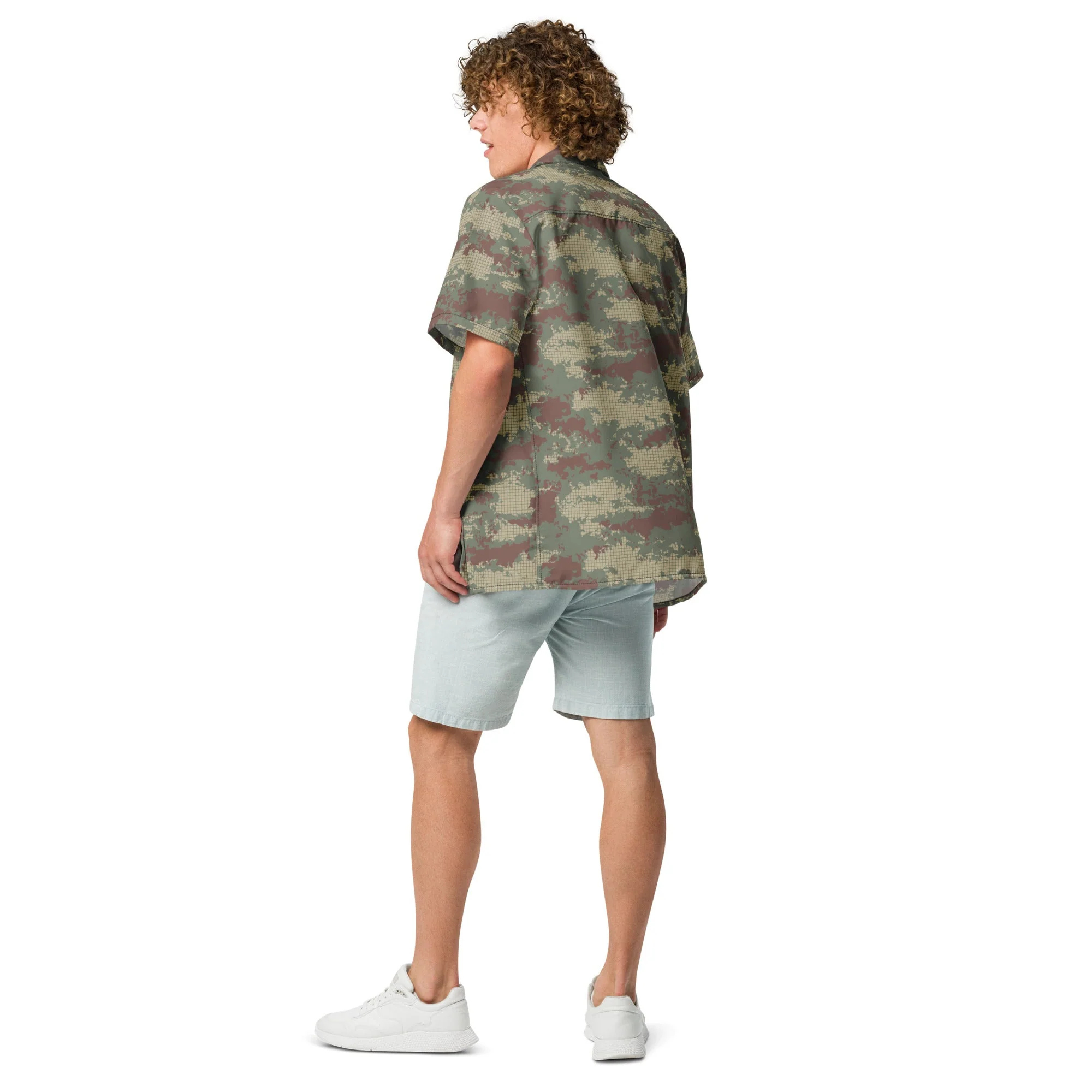 Turkish Multi-terrain CAMO Unisex Short-Sleeve Button Shirt - Image 5