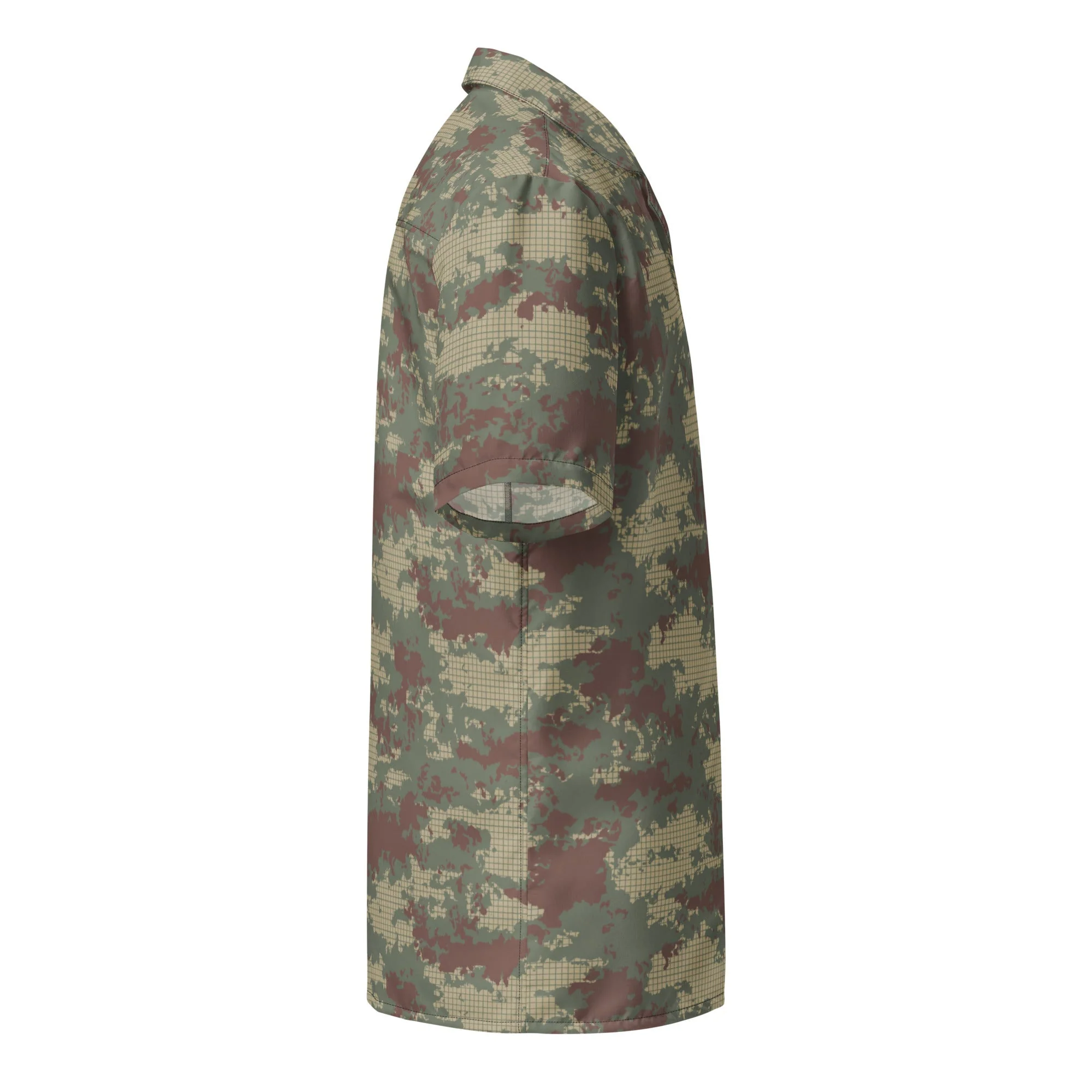 Turkish Multi-terrain CAMO Unisex Short-Sleeve Button Shirt - Image 7