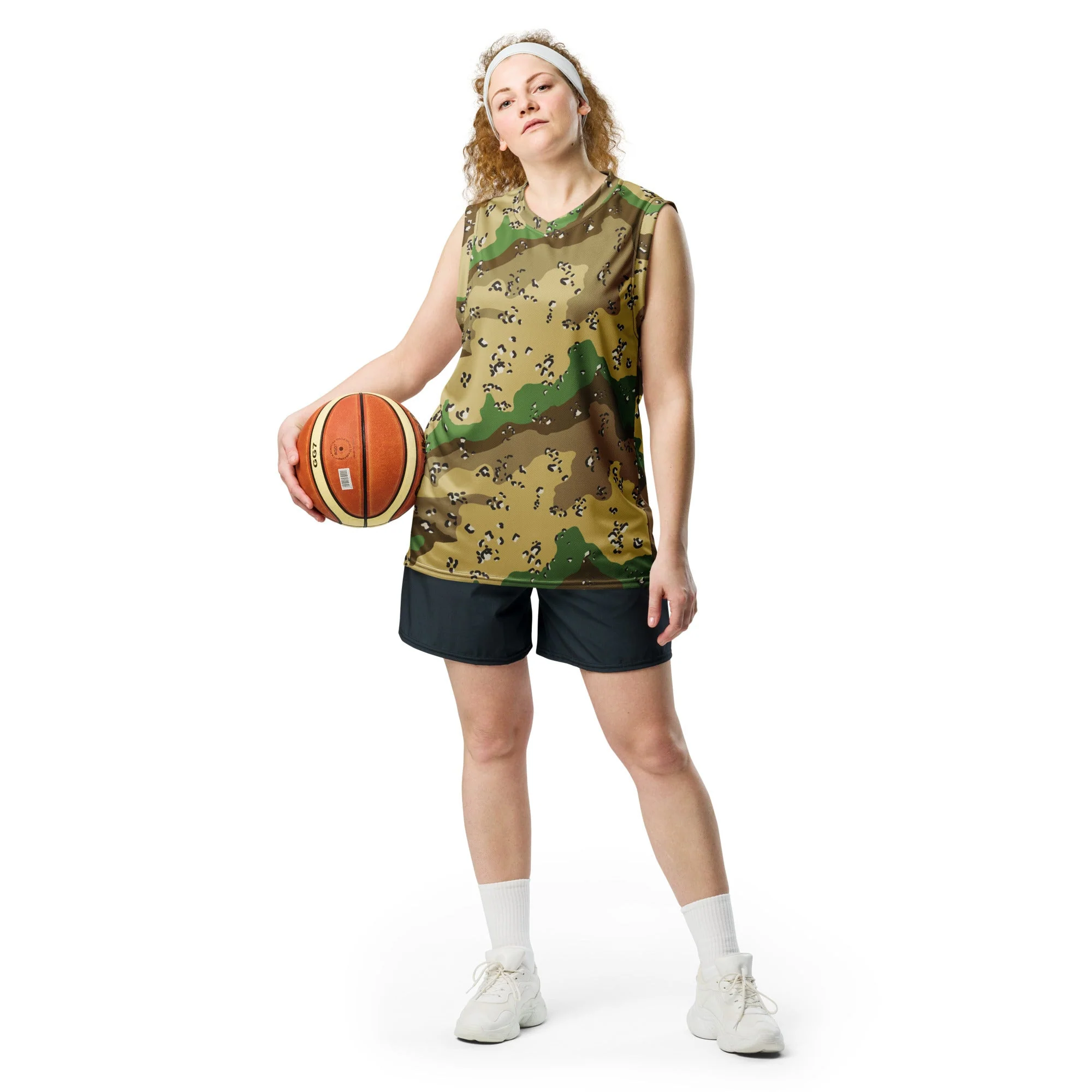 Turkmenistan Chocolate Chip CAMO Unisex Basketball Jersey - Image 3
