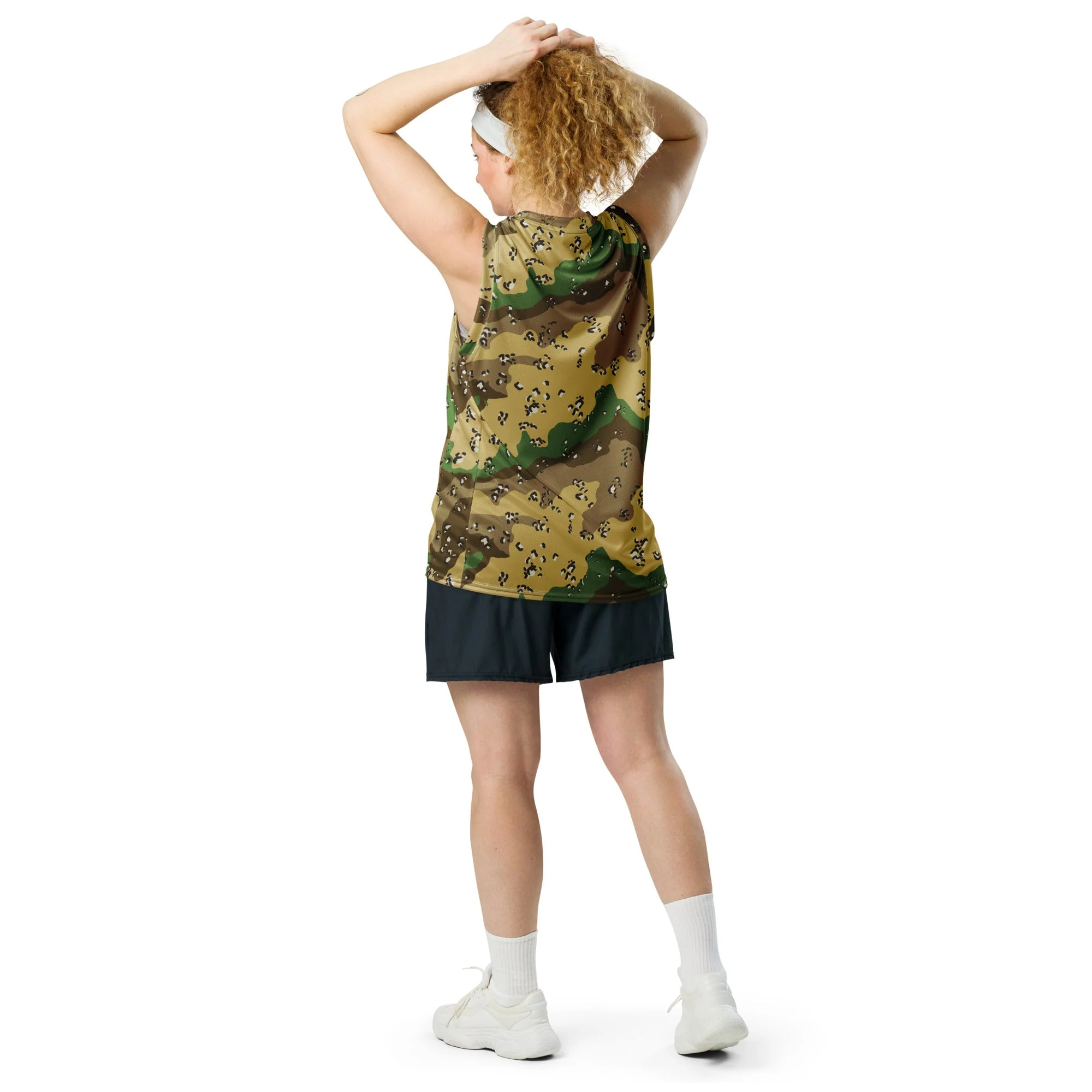 Turkmenistan Chocolate Chip CAMO Unisex Basketball Jersey - Image 7
