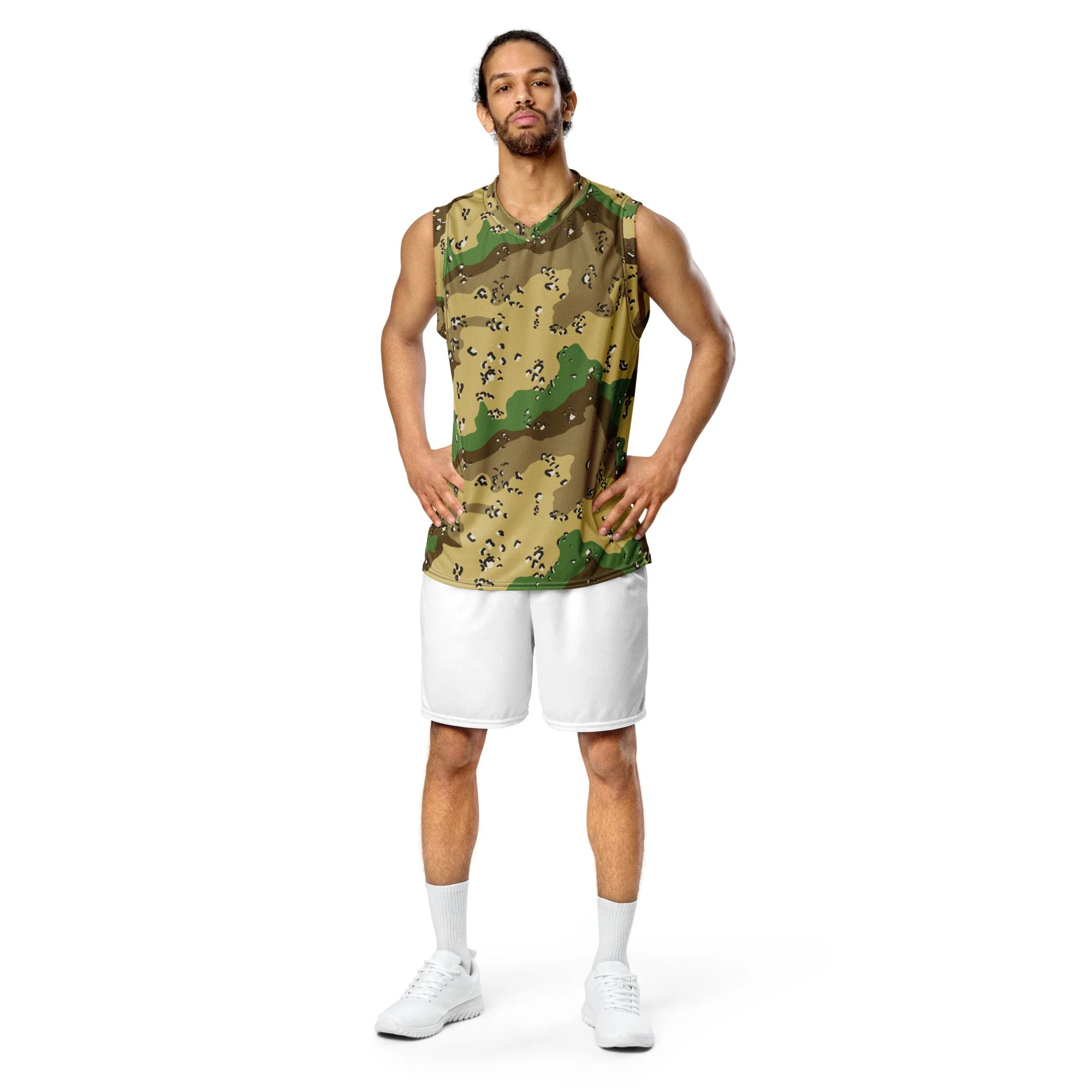 Turkmenistan Chocolate Chip CAMO Unisex Basketball Jersey - Image 9
