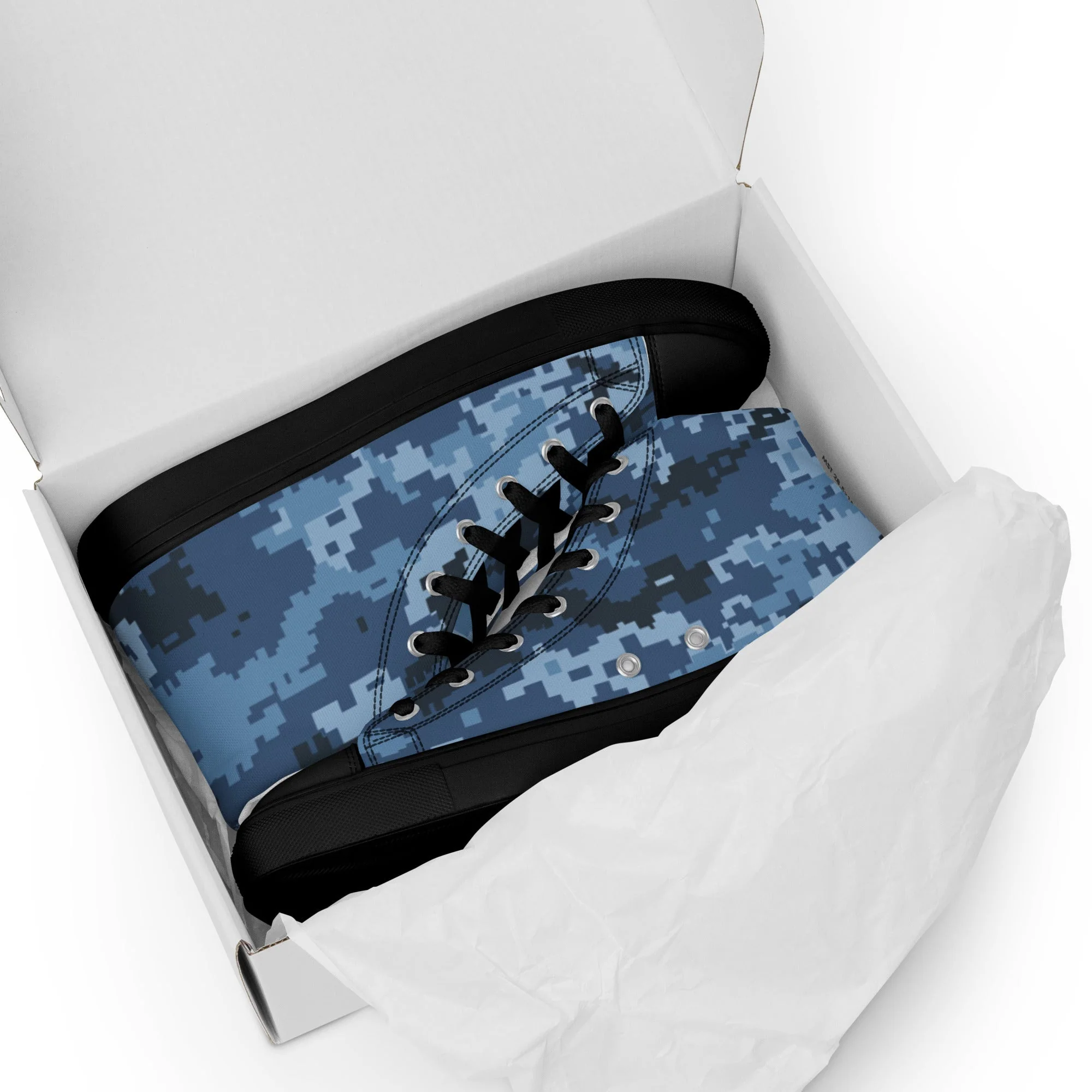 Ukrainian MM14 Navy CAMO Mens High-Top Canvas Shoes - Image 5
