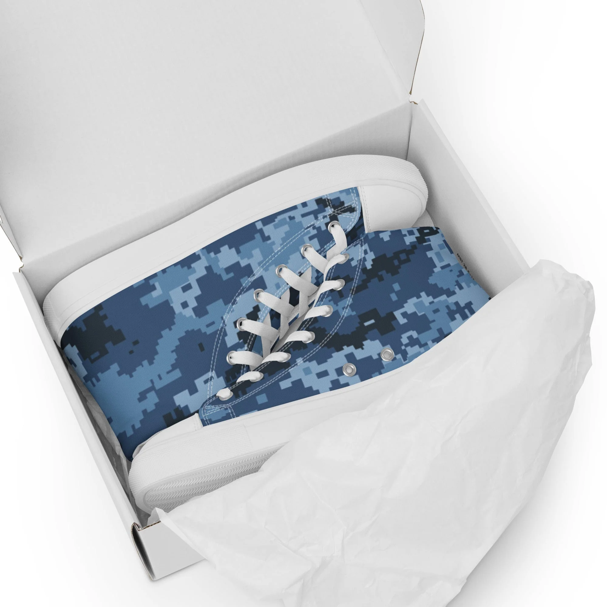 Ukrainian MM14 Navy CAMO Mens High-Top Canvas Shoes - Image 6