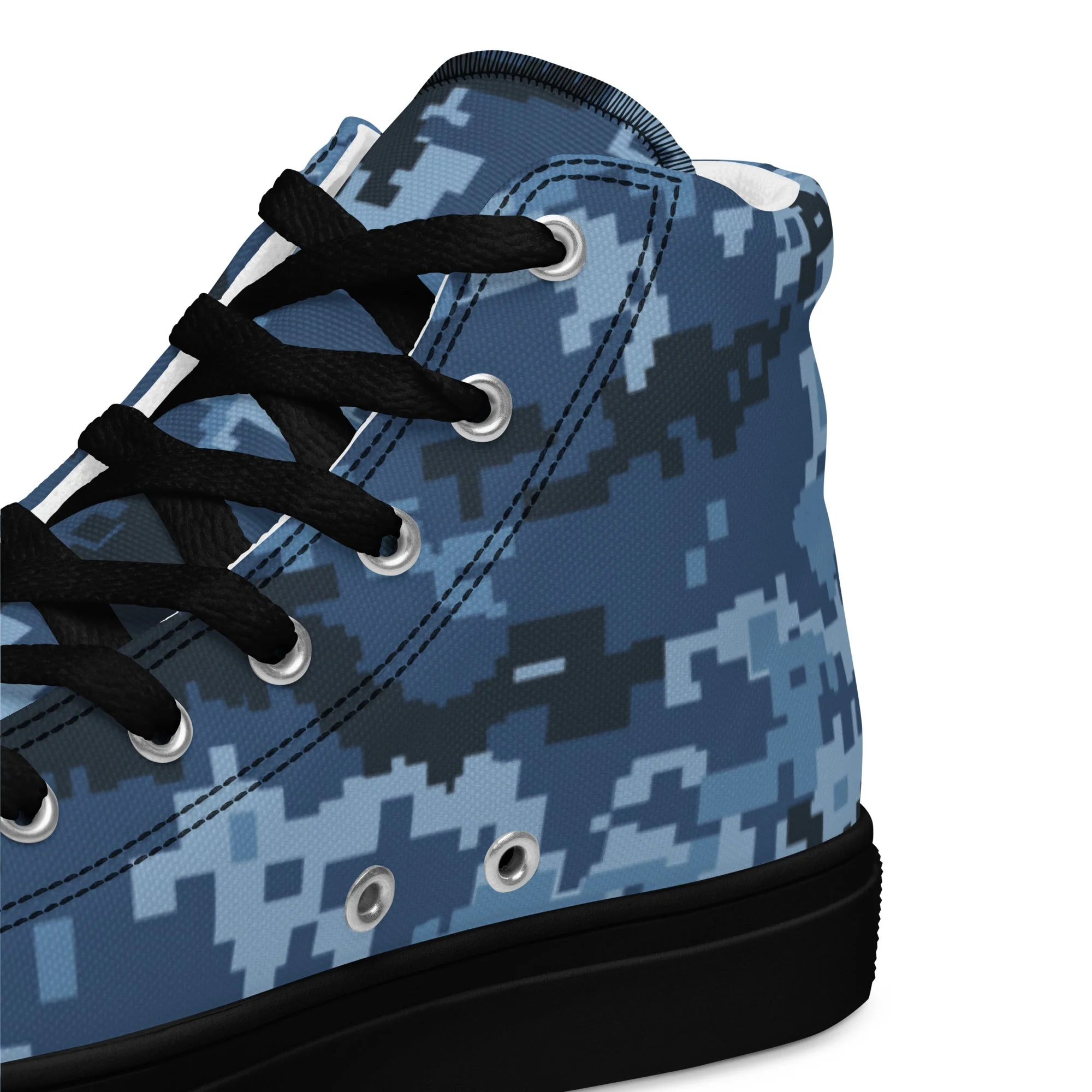 Ukrainian MM14 Navy CAMO Mens High-Top Canvas Shoes - Image 7