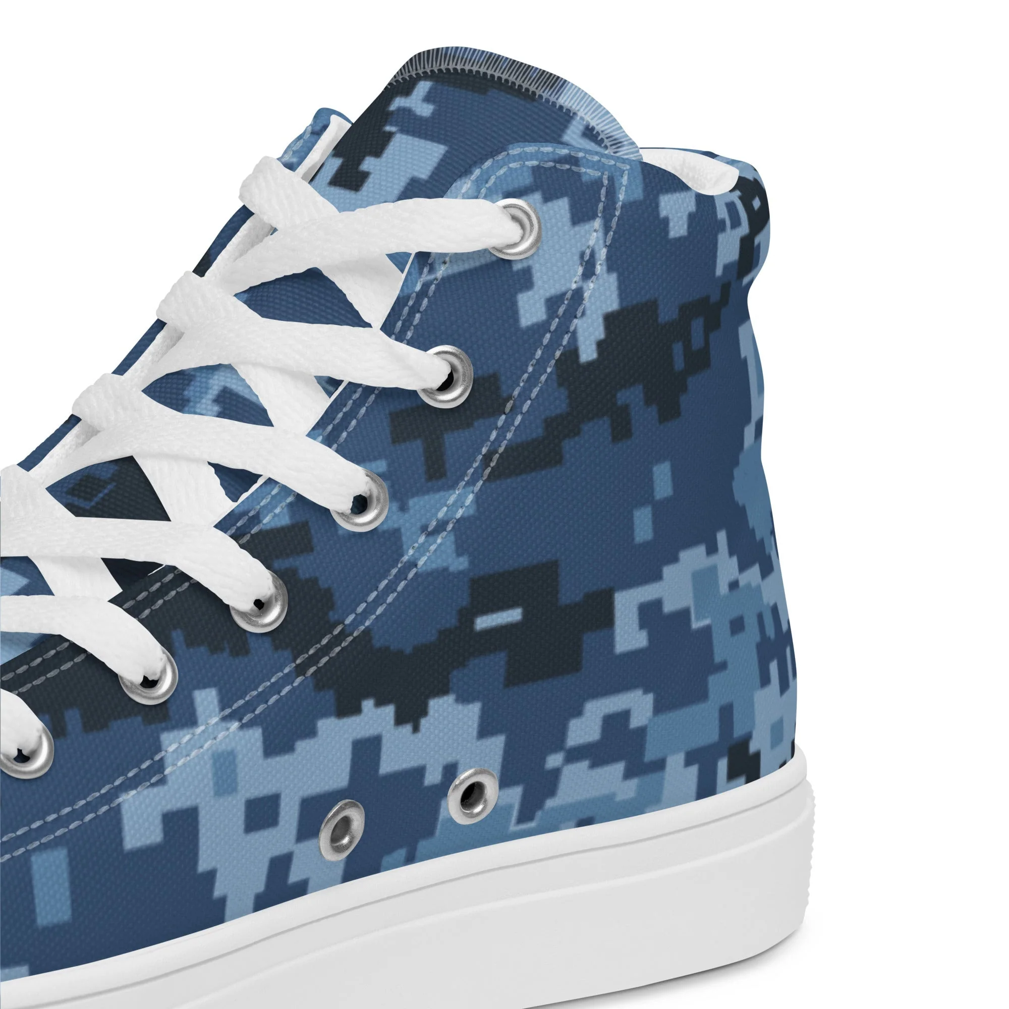Ukrainian MM14 Navy CAMO Mens High-Top Canvas Shoes - Image 9