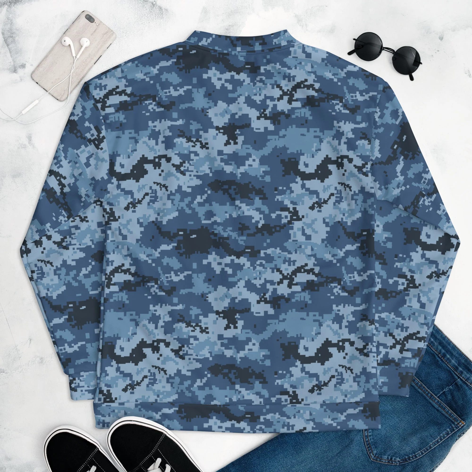 Ukrainian MM14 Navy CAMO Unisex Bomber Jacket - Image 9