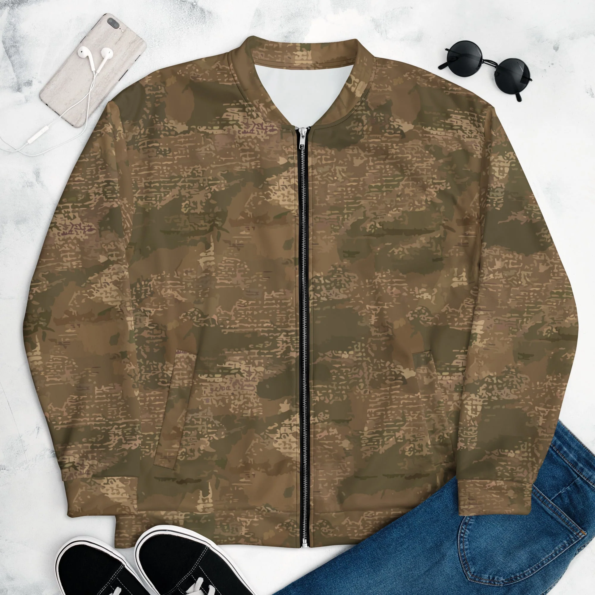 Ukrainian Varan CAMO Unisex Bomber Jacket - Image 3