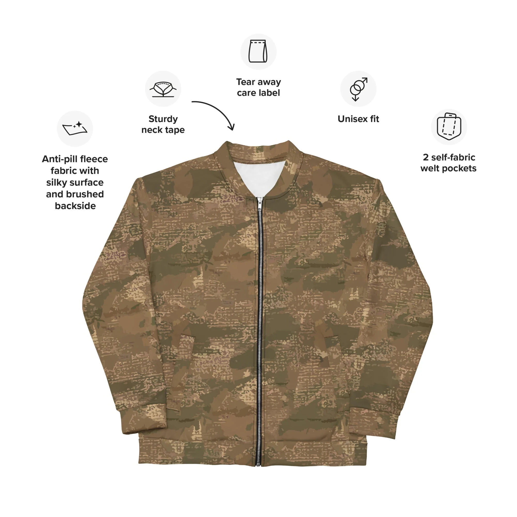 Ukrainian Varan CAMO Unisex Bomber Jacket - Image 9