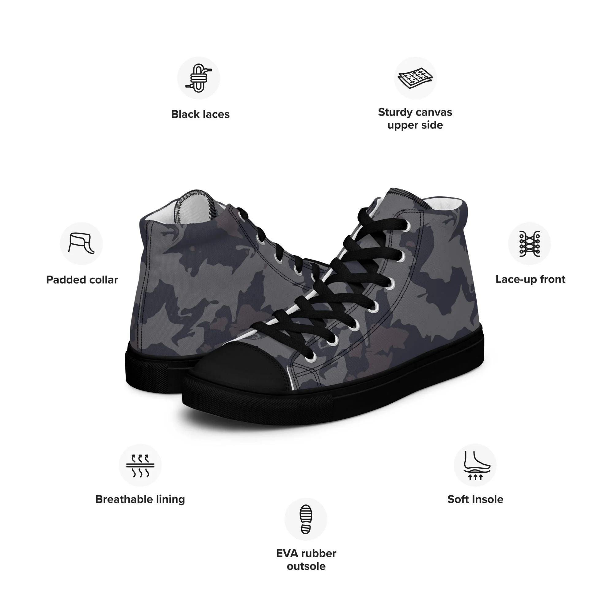 Modern Warfare Urban Rust CAMO Mens High-Top Canvas Shoes - Image 2