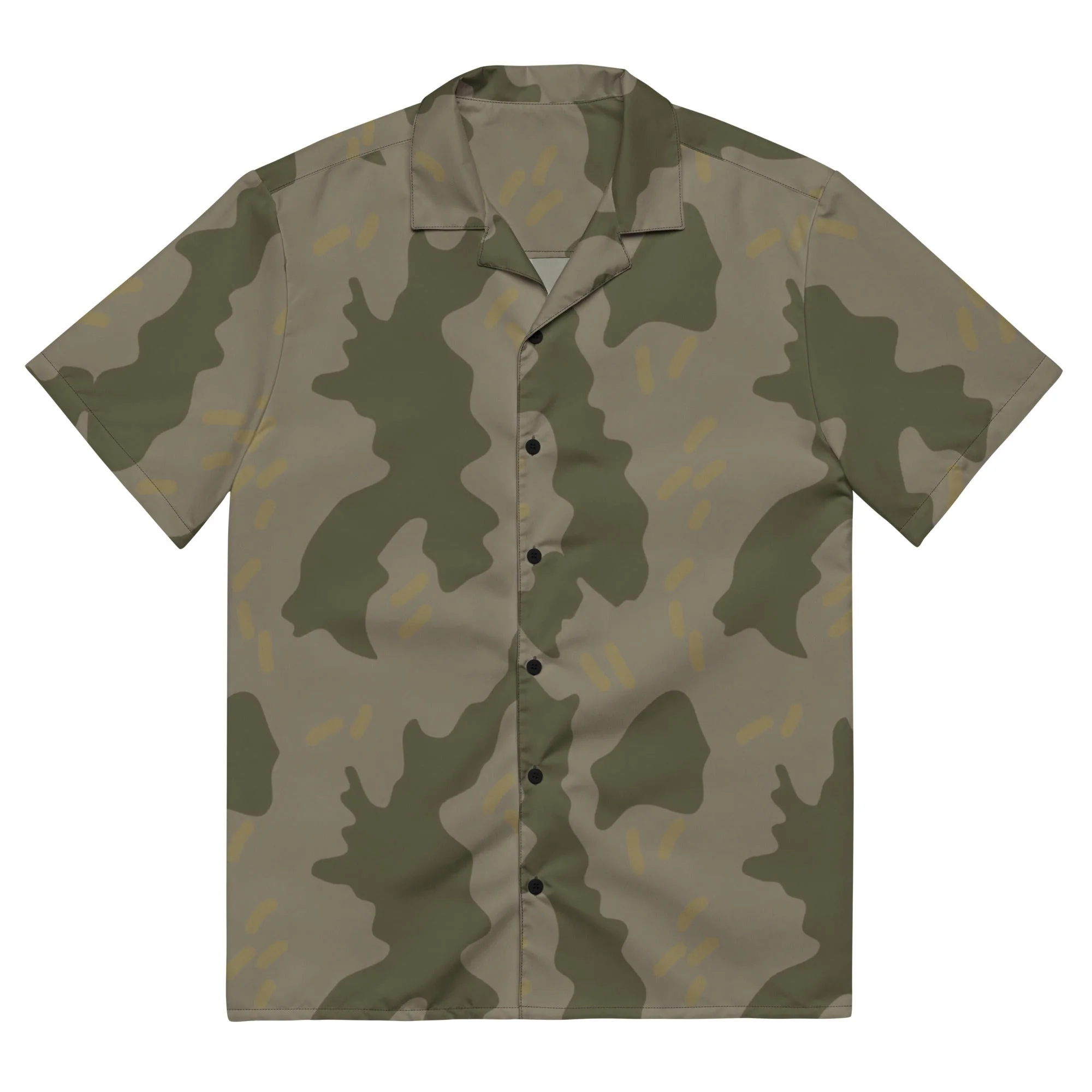 Warhammer 40k Imperial Guard Moebian 6th Regiment CAMO Unisex Short-Sleeve Button Shirt - Image 3