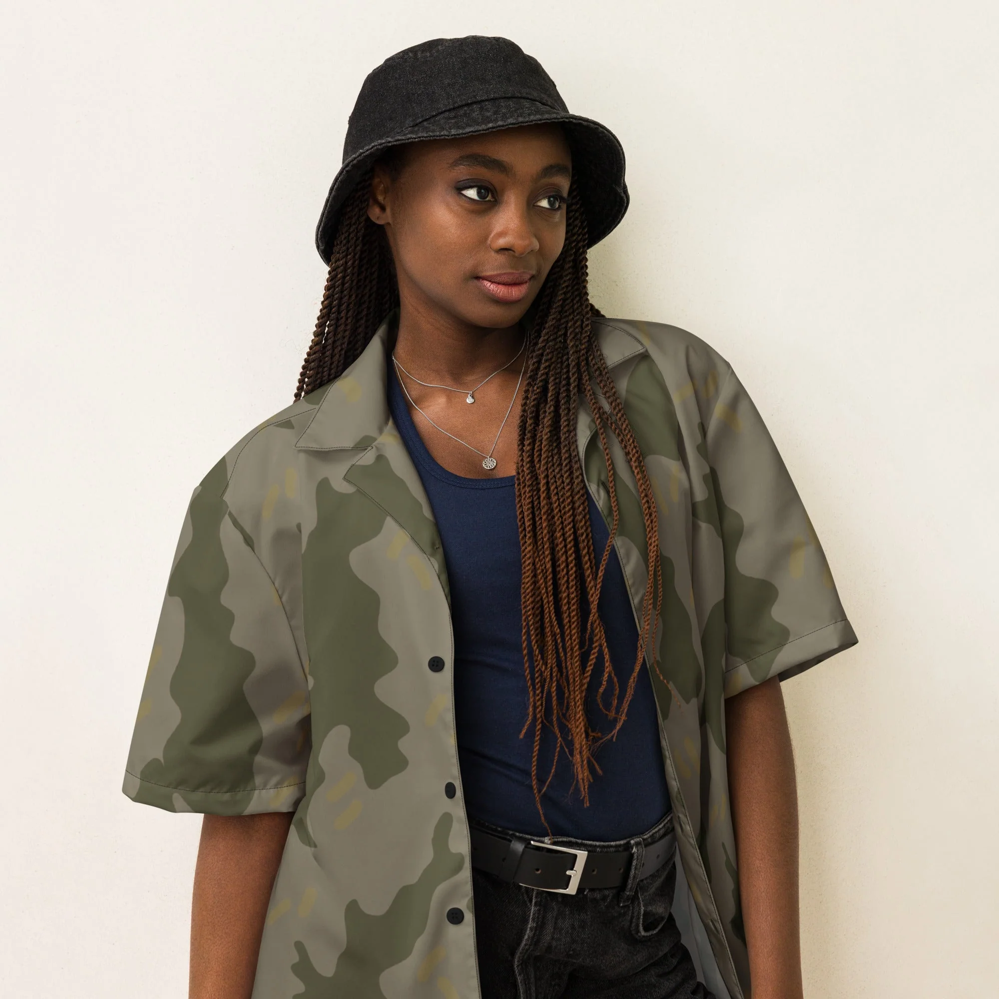 Warhammer 40k Imperial Guard Moebian 6th Regiment CAMO Unisex Short-Sleeve Button Shirt - Image 8